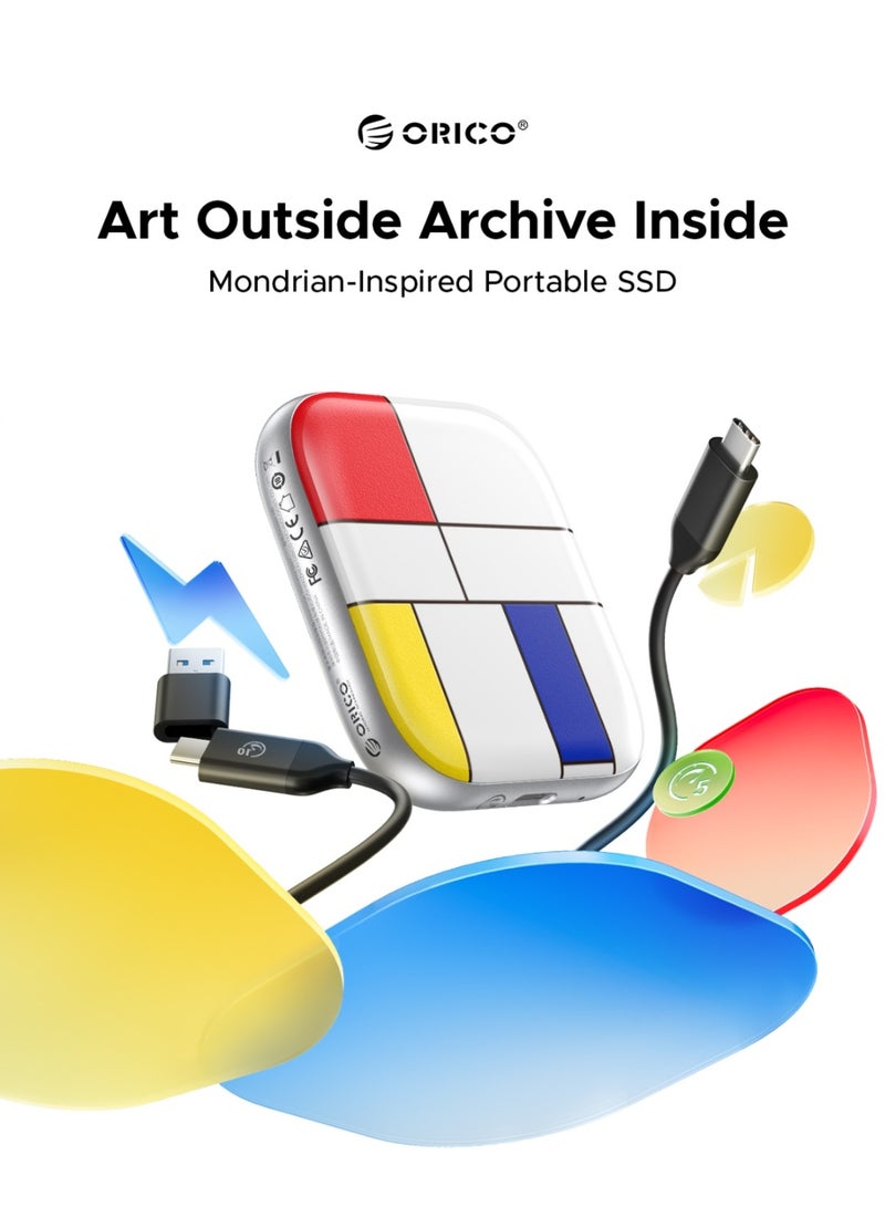 Orico ORICO 1TB Mondrian-Inspired Portable SSD - Image 3