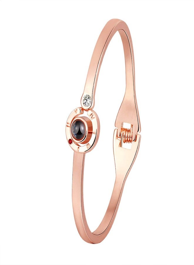 ميوسبارك سوار MYOSPARK "أحبك" بـ 100 لغة، سوار عرضي، هدية تذكارية للحب للأزواج والعائلة وأفضل الأصدقاء (سوار "أحبك"). - Image 1