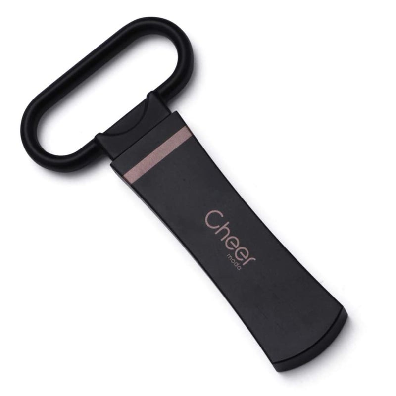 CHEER MODA Ah So Wine Opener  Old Fashion TwoProng Cork Puller  Corker with Sleek Case  Luxury Stainless Steel Wine Opener Black Gold