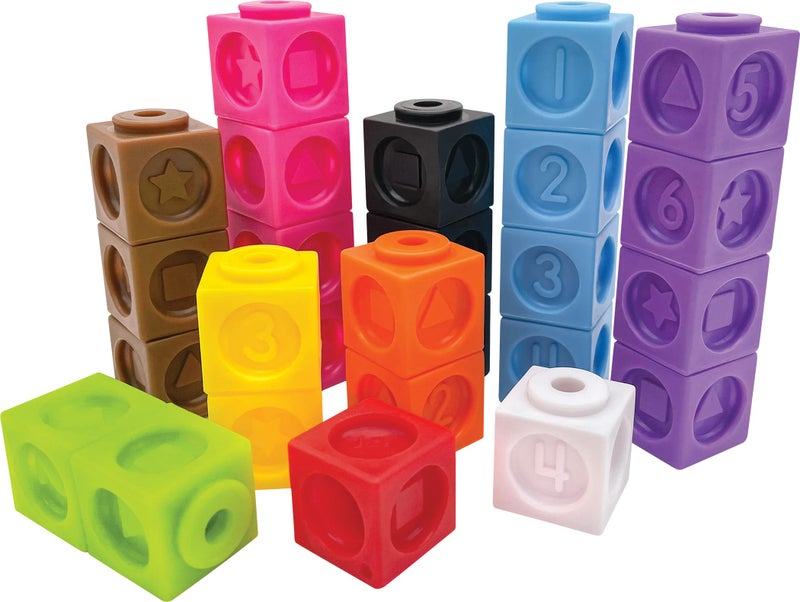 Teacher Created Resources Numbers and Shapes Connecting Cubes, Set of 100 - Image 1