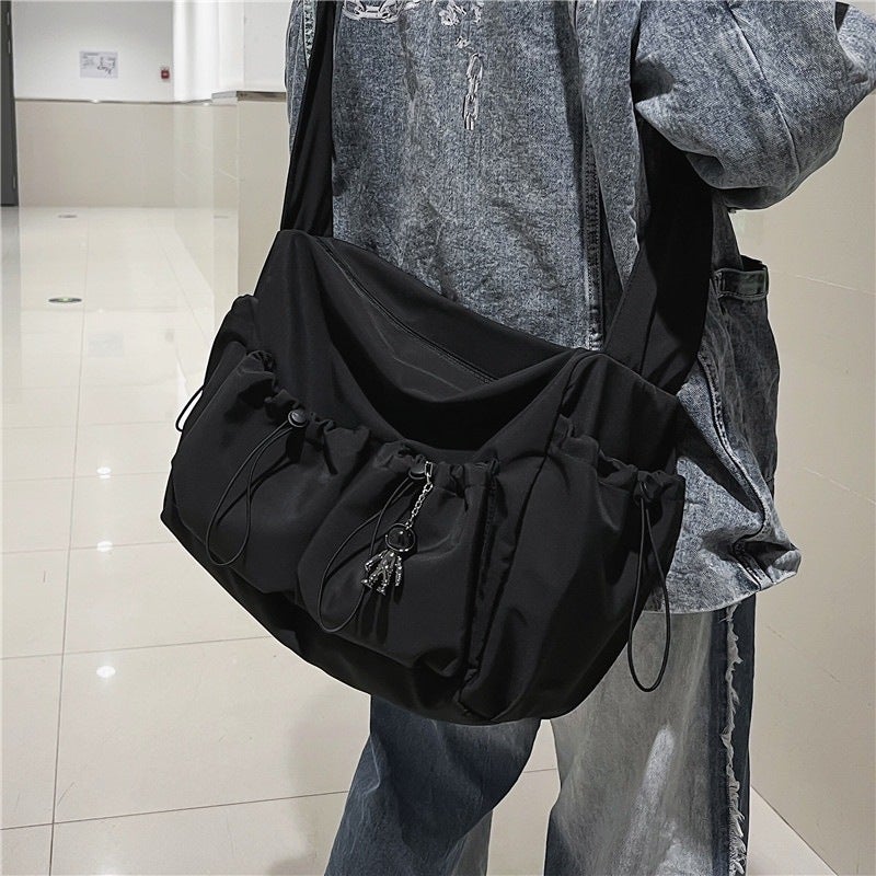 Trendy Brand Japanese Style Tooling Crossbody Bag Men'S Ins Solid Color All-Match Large Capacity Casual Simple Single Shoulder Messenger Bag For Women - Image 2