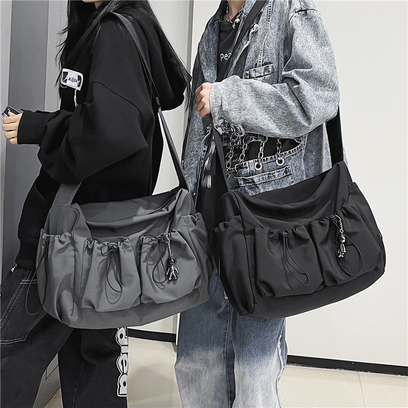 Trendy Brand Japanese Style Tooling Crossbody Bag Men'S Ins Solid Color All-Match Large Capacity Casual Simple Single Shoulder Messenger Bag For Women - Image 5