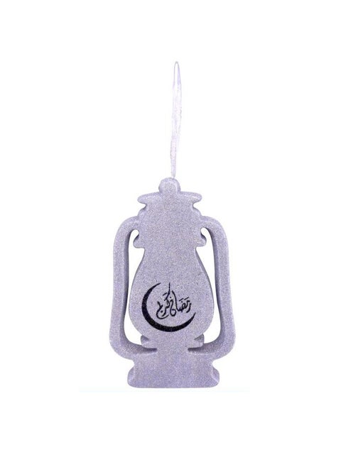 Ramadan Kareem Thermocol Fanoos 20cm, Silver Elegance to Illuminate Your Celebrations