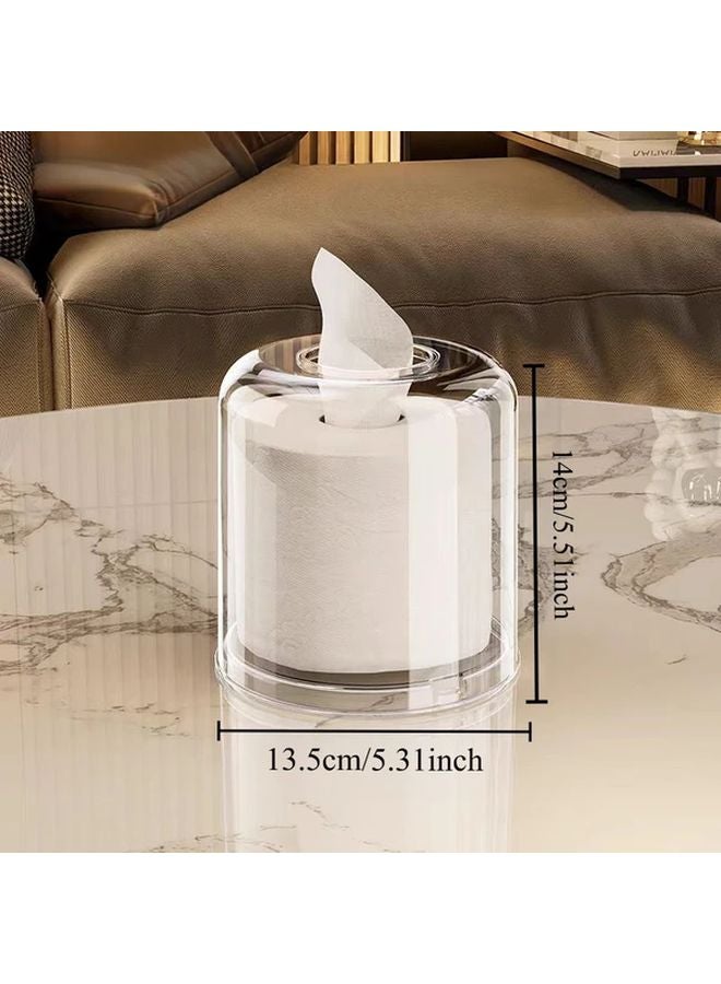 1pc Clear Plastic Square Tissue Box With Lid Over The Tank Bathroom Living Room - Image 4