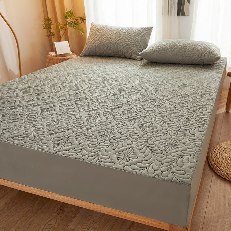 Fittedsheets Waterproof Quilted Bed Hat Bedspread El Protective Cover Sanding Dust Cover Urine Proof - Image 1