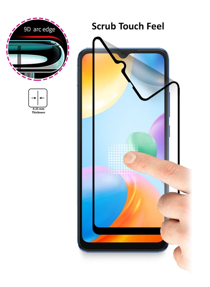 Wtech 2 Piece 9D Matte Ceramics Full Coverage Screen Protector For Xiaomi Redmi 10C 4G Clear/Black - Image 2