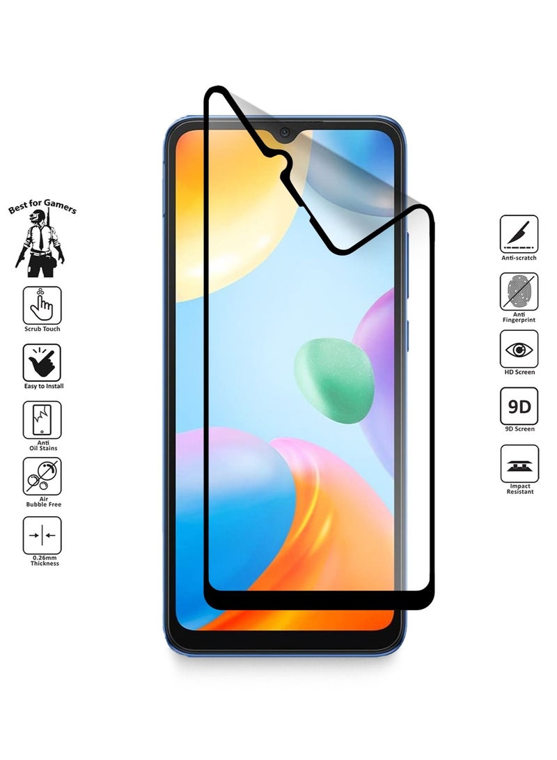 Wtech 2 Piece 9D Matte Ceramics Full Coverage Screen Protector For Xiaomi Redmi 10C 4G Clear/Black - Image 4