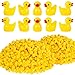 ONLYFU 1000Pcs Mini Resin Ducks Bulk Tiny Duck Figurine for Fairy Garden Landscape Aquarium Potted Plant Decoration Prank Game DIY Ornament Party to Hide Miniature Dollhouse Accessories Yellow - Image 2