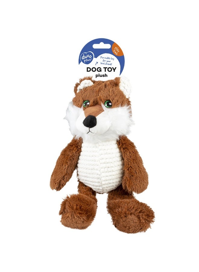 Duvo + Duvo+ Plush Wolf Tummy Brown/White - Dog Toy 37x12x10cm - Image 2