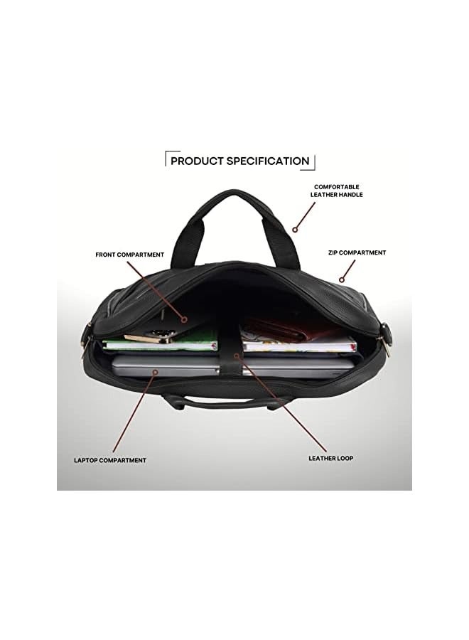 وايلدهورن حقيبة كمبيوتر محمول جلدية للرجال - Image 4