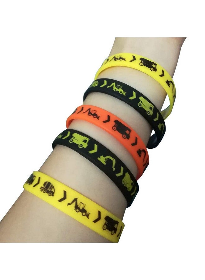 CupaPlay 24Pcs Construction Zone Party Favors Rubber Bracelets Construction Birthday Party Supplies Car Decorations Goodie Bag Stuffers Slicone Wristbands - Image 5