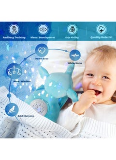 Linzy Toys Starry Night Baby Night Light With Projector With Soothing Sounds, Lullabies And White Noise Soother For Kids, Nursery Decor, Stuffed Animal Elephant (57802), Blue  - Image 5