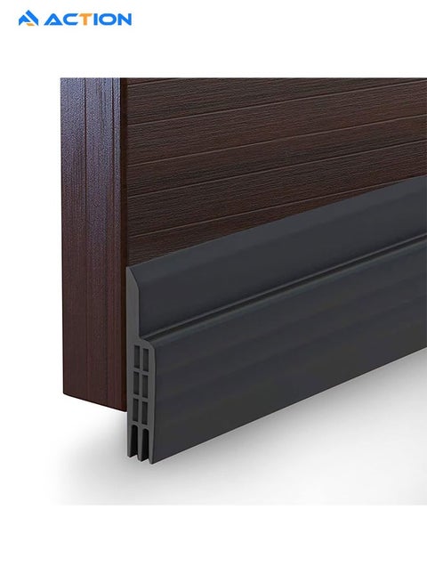 Door draught strip, 5*120m, cuttable soundproof door seal, sticky door seal, suitable for exterior and interior doors, dustproof, soundproof, weatherproof strip - black