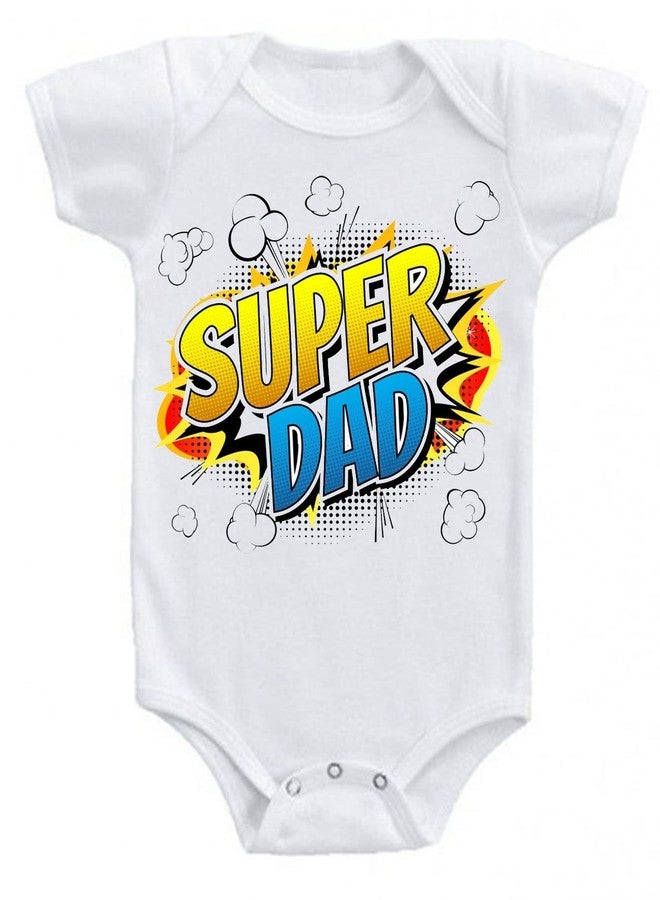 American Apple Printed Romper Dress Baby Sleep Suit for Boys & Girls Super Papa, Super Dad, My Daddy My Hero Theme Gift Rompers (9-12 Months, Super Dad 3)