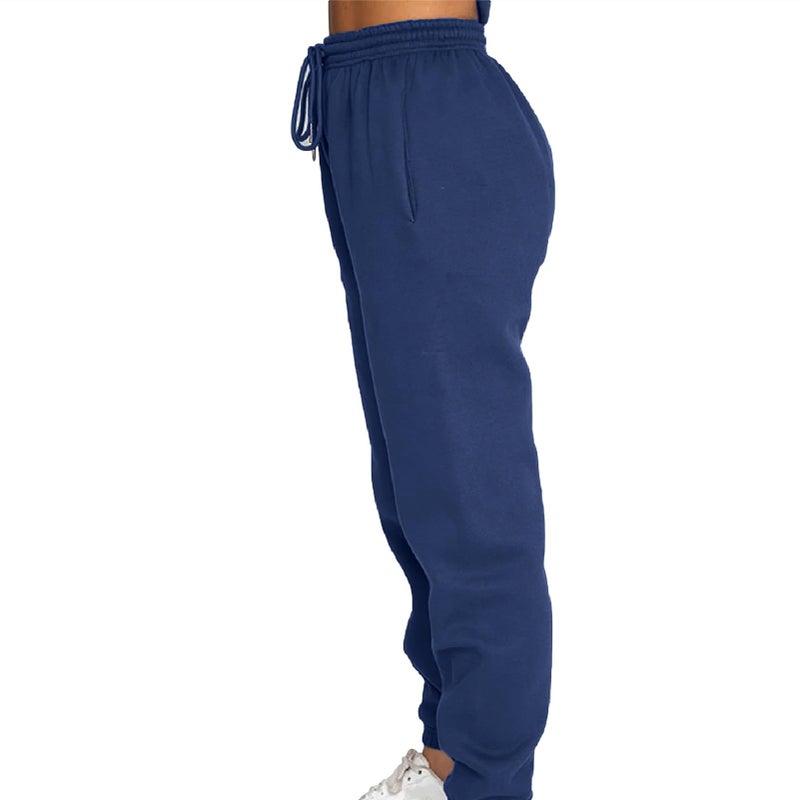 amropi Women's Pullover Tracksuit Fleece Sweatshirt Jogging Pants 2 Pieces Sweatsuits Blue, XL - Image 5