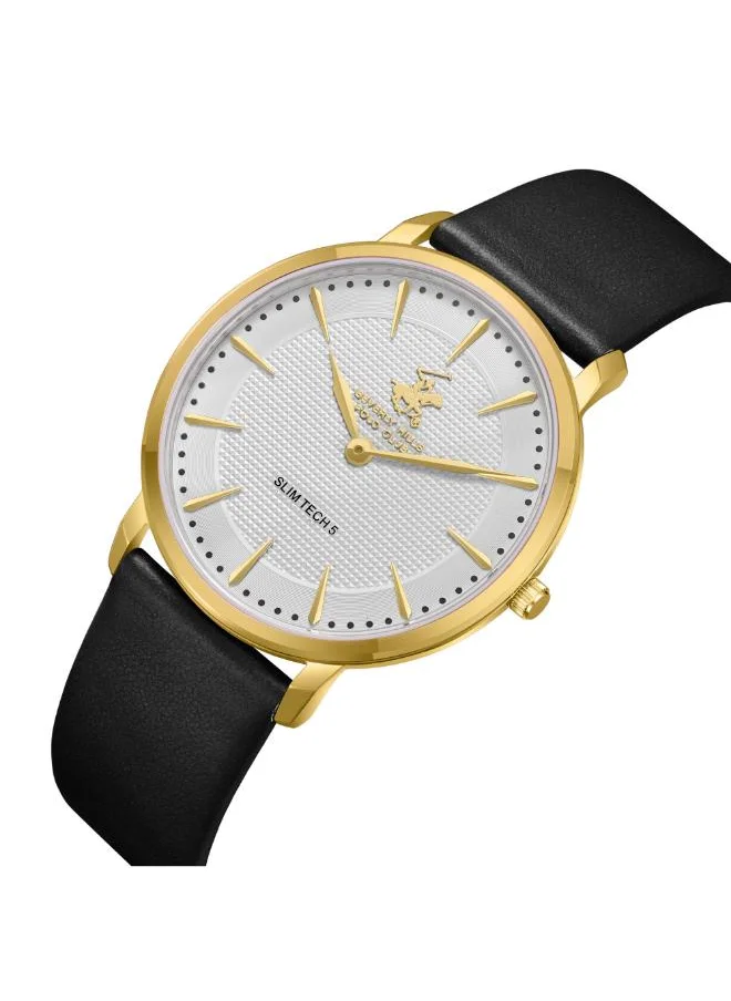 BEVERLY HILLS POLO CLUB BEVERLY HILLS POLO CLUB BP3722X.131 Men's Analog Display Watch & Leather Strap BLACK