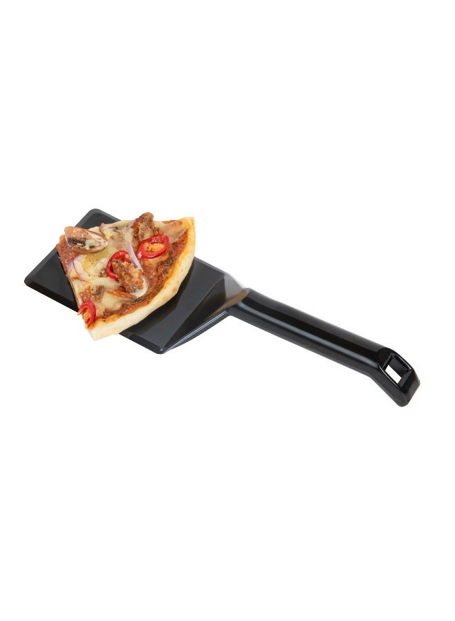 Restaurantware Cater Tek 10 Inch Serving Spatulas, 100 Disposable Serving Utensils - Heavy-Duty, Wide Edge, Black Plastic Lasagna Spatulas, With Handle, For Brownies, Cakes, And Eggs  - Image 2