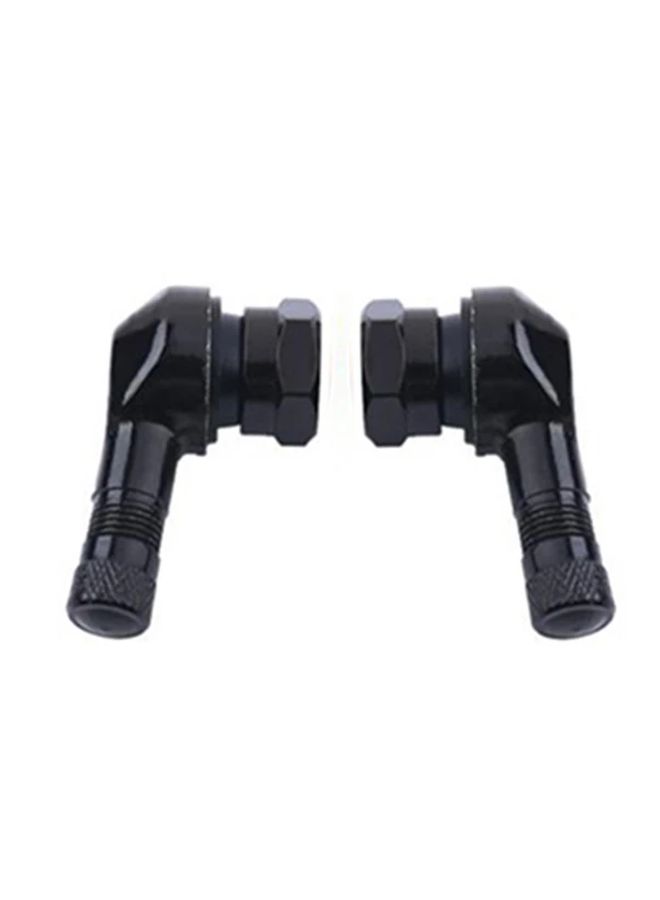 Aluminum Alloy Motorcycle Tire Valve Stems 90 Degree Angle Silvery Color 2pcs - Image 5