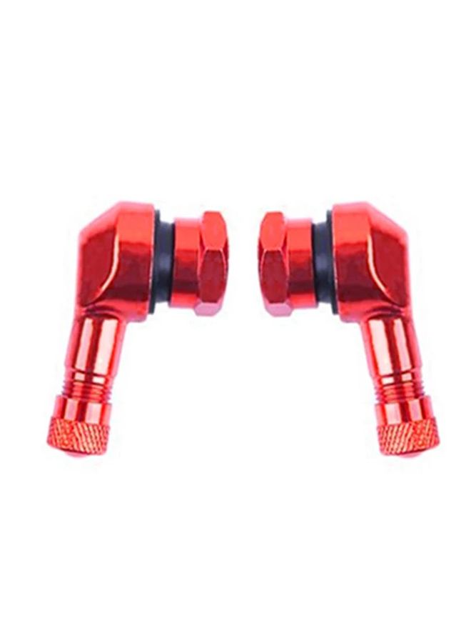 Aluminum Alloy Motorcycle Tire Valve Stems 90 Degree Angle Silvery Color 2pcs - Image 4