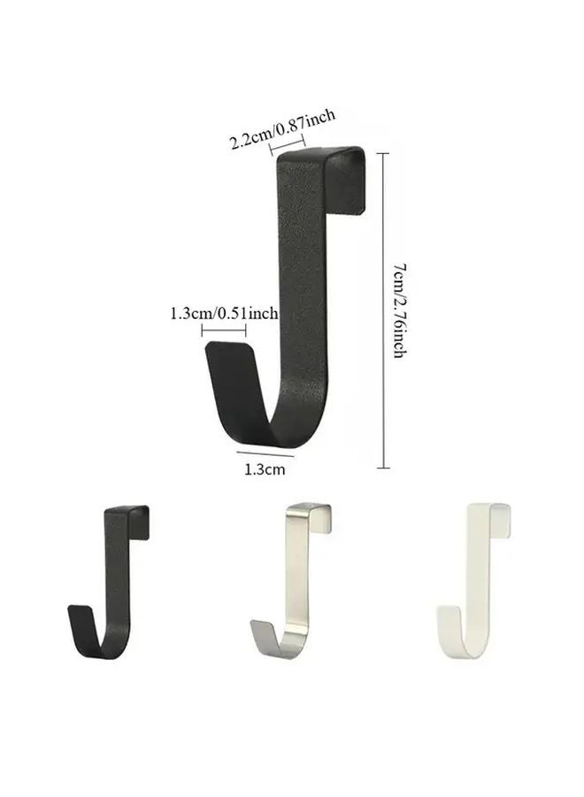 4Pcs Black Heavy Duty Over The Door Hooks No Tools Needed Space Saving Hangers - Image 4