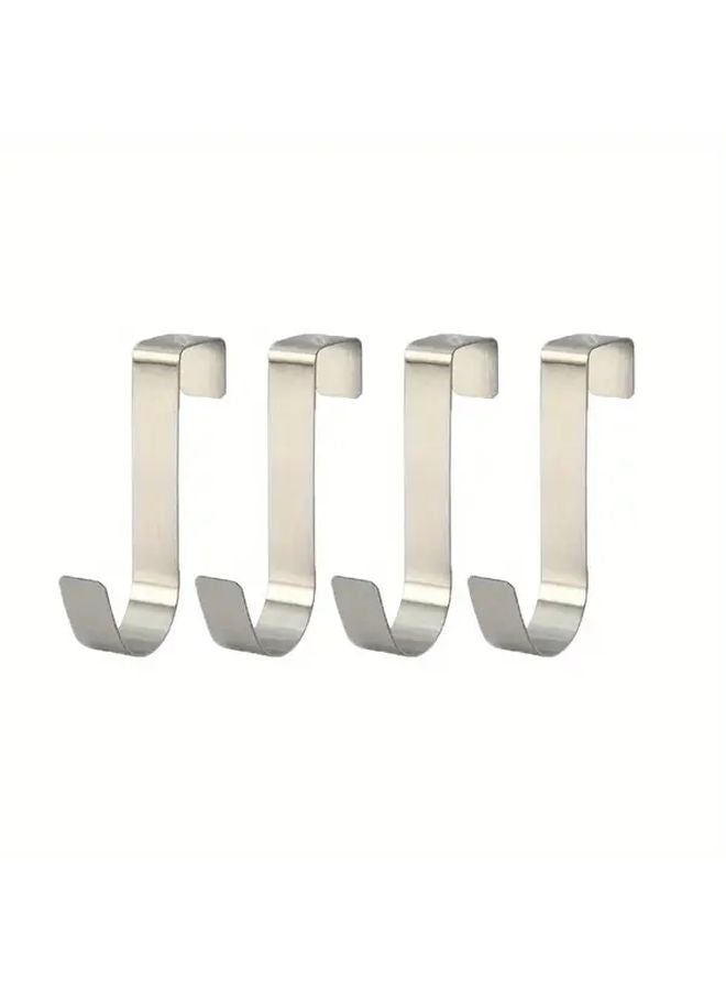 4Pcs Black Heavy Duty Over The Door Hooks No Tools Needed Space Saving Hangers - Image 5