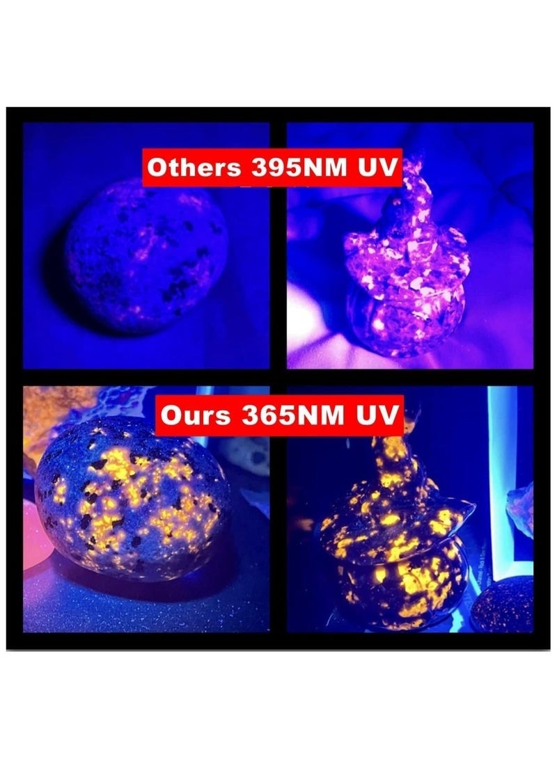 Bukela 20W 365nm UV Flashlight, USB Rechargeable UV Lamp High Power Blacklight Flashlight for Pet Urine Detection, Resin Curing, Minerals, Bloodstain Tracking, Scorpions, Rock Tracking, Yooperlites, Air Conditioner Leak Detection - Image 5