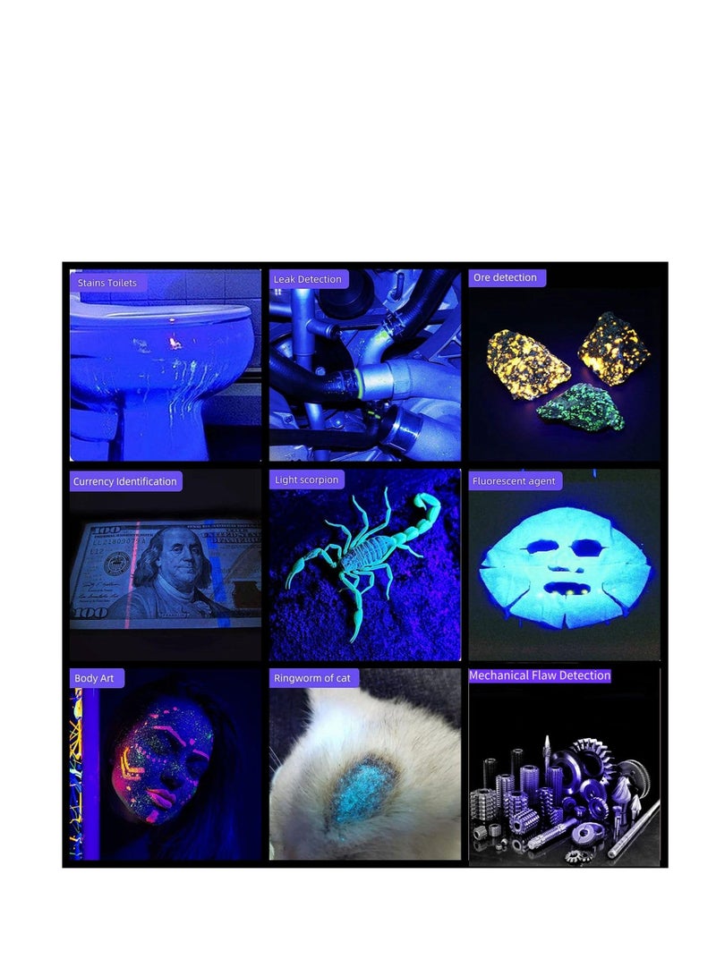 Bukela 20W 365nm UV Flashlight, USB Rechargeable UV Lamp High Power Blacklight Flashlight for Pet Urine Detection, Resin Curing, Minerals, Bloodstain Tracking, Scorpions, Rock Tracking, Yooperlites, Air Conditioner Leak Detection - Image 2