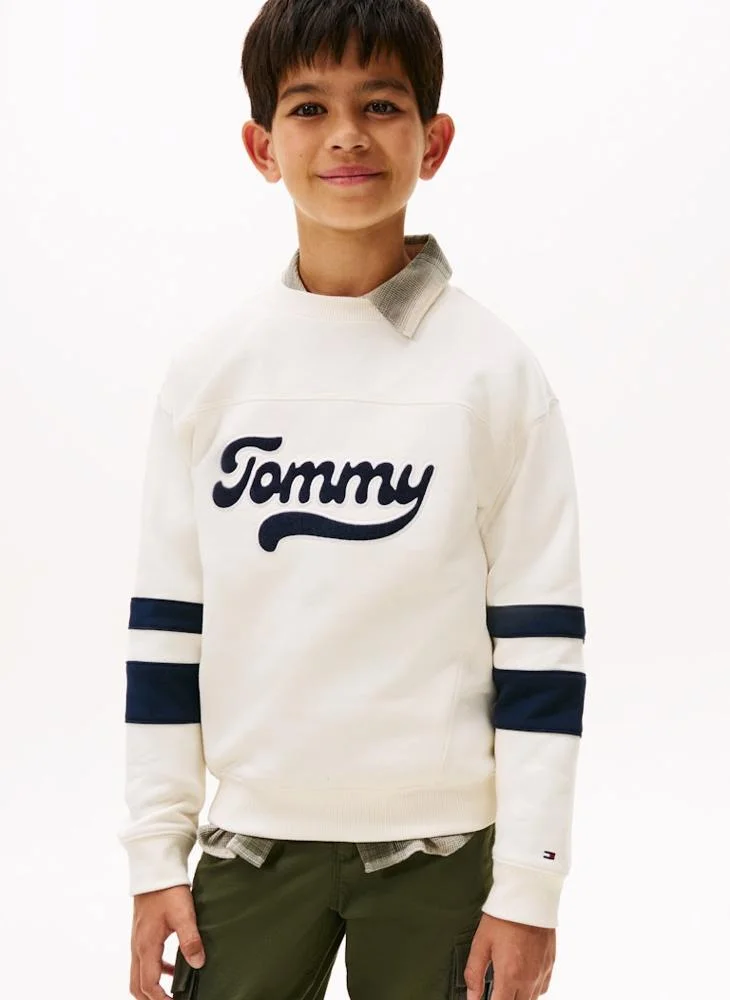 TOMMY HILFIGER Kids Varsity Varsity Colourblock Sweatshirt