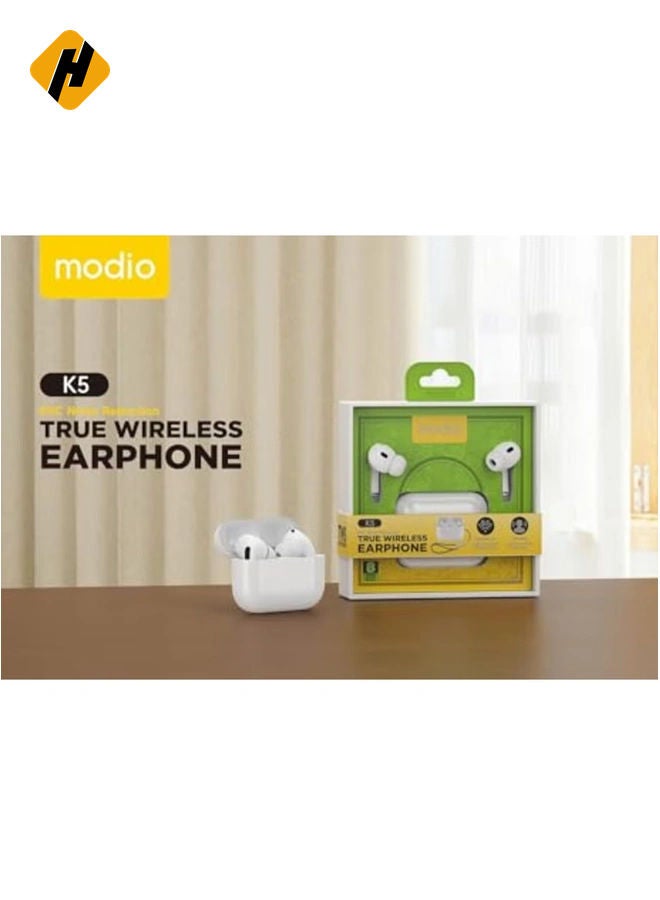HuHa True Wireless Earphones – Premium Sound, Comfortable Fit, with Free Case (White) - Image 3