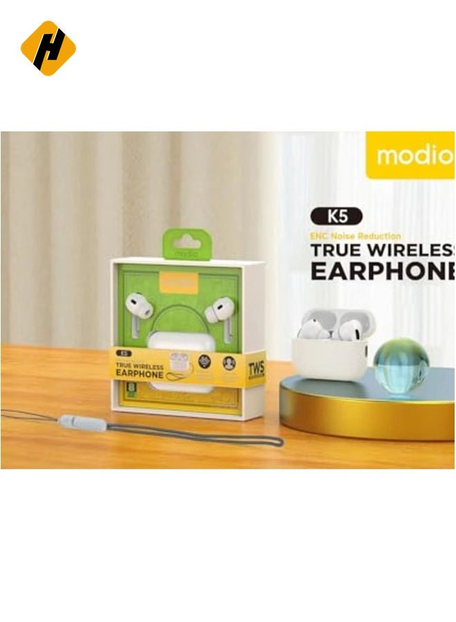 HuHa True Wireless Earphones – Premium Sound, Comfortable Fit, with Free Case (White) - Image 4