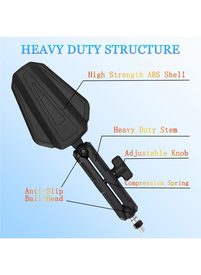 Scerymo Adventure Motorcycle Mirrors, Foldable Motorbike Rear View Side Mirror W/Ball-Head Universal 10MM 8MM Screw and 7/8" Handlebar for ATV ADV Street Dirt Bike Ebike Scooter Quad Off-Road-Motorcycles - Image 4