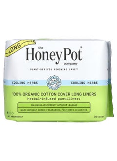 the Honey Pot company The Honey Pot Company, 100% Organic Cotton Cover Long Liners, 30 Count  - Image 1