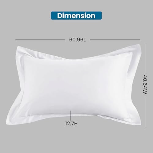 Sleepsia Microfiber Bed Pillow for Sleeping | Down Alternative Ultrasoft Cotton Washable Pillow | Soft Pillow (Hotel White Pack of 2) 16X24 - Image 2