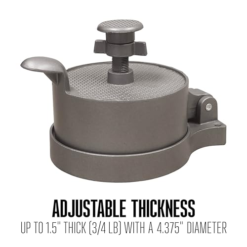 Weston Burger Press, Makes 4 1/2" Diameter Patties for Hamburger, Crab Cakes, Sausage, 1/4lb to 3/4lb, Single, Non-stick Heavy-Duty Cast Aluminum (07-0301) - Image 5