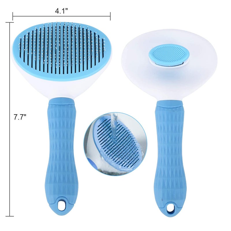 CARTIFY Self-Cleaning Slicker Pet Grooming Brush | Versatile and Efficient Pet Hair Cleaning Tool Suitable for Dogs, Cats, and All Other Pets | Easy-to-Use Rectangular Design for Effective Grooming and Shedding Control - Image 4
