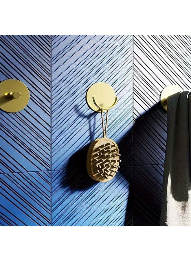 خطاف لاصق ذهبي لتعليق الحائط بدون حفر وخالٍ من التلف للباب الحمام - Image 2