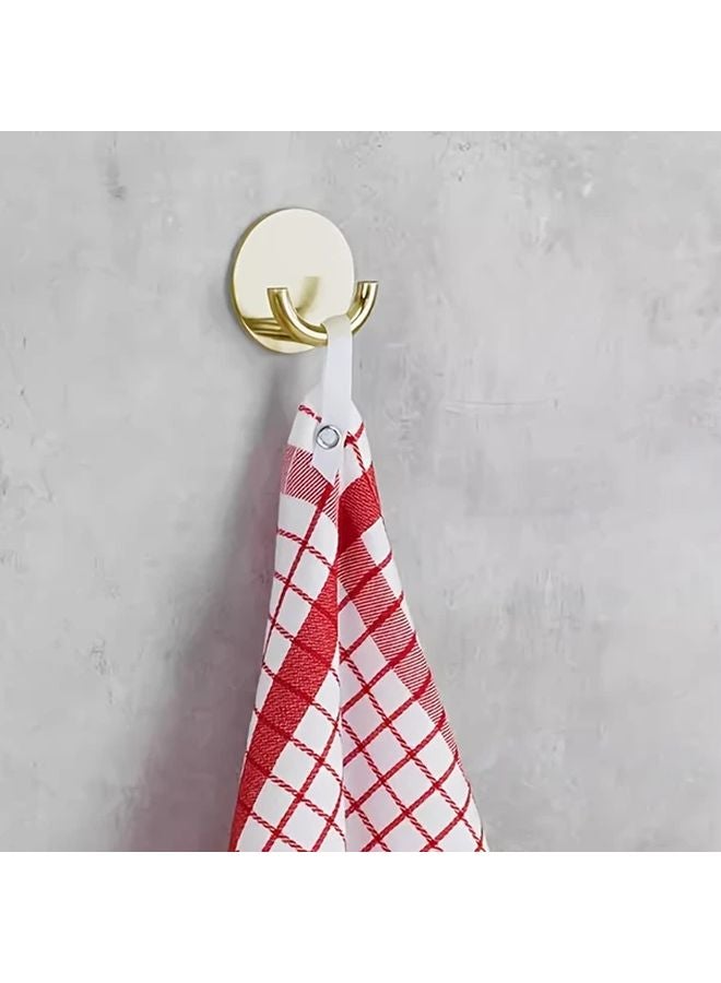 خطاف لاصق ذهبي لتعليق الحائط بدون حفر وخالٍ من التلف للباب الحمام - Image 5