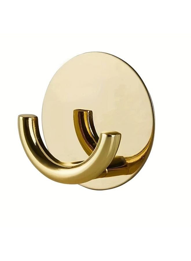 خطاف لاصق ذهبي لتعليق الحائط بدون حفر وخالٍ من التلف للباب الحمام - Image 1