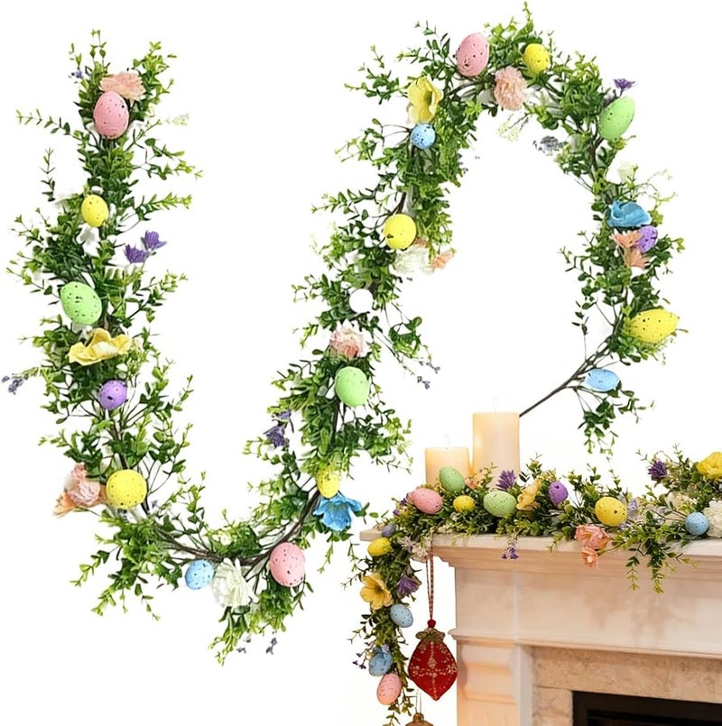 6ft Reusable Spring Easter Garland For Mantle Door Wall Indoor Outdoor Decor - Image 1