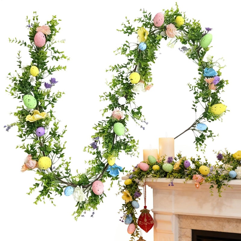 6ft Reusable Spring Easter Garland For Mantle Door Wall Indoor Outdoor Decor - Image 2