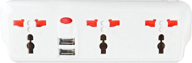 Unipower مقابس متعددة في 1 من يوني باور 8 في 1 مع 2 USB، محول كهربائي متعدد 6 مخرج مع ضوء، محول توسيع الطاقة الكهربائية للمنزل، المكتب، المطبخ - Image 4