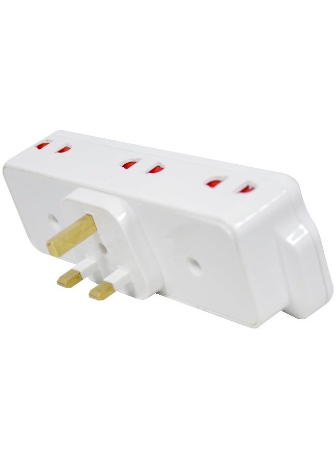 Unipower مقابس متعددة في 1 من يوني باور 8 في 1 مع 2 USB، محول كهربائي متعدد 6 مخرج مع ضوء، محول توسيع الطاقة الكهربائية للمنزل، المكتب، المطبخ - Image 3