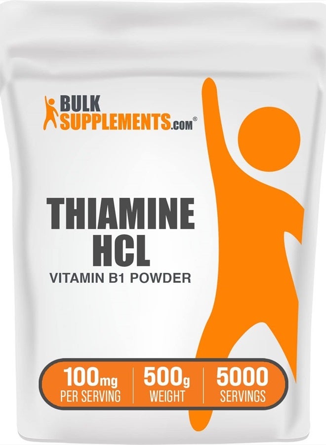 BULKSUPPLEMENTS.COM Thiamine HCl Powder - Thiamine Hydrochloride - Thiamine B1 Supplement - B1 Vitamins - Thiamine 100mg - Thiamine Powder - 100mg per Serving (500 Grams - 1.1 lbs) - Image 1