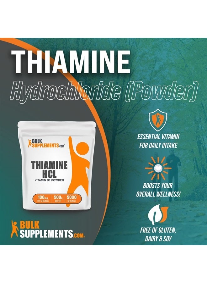 BULKSUPPLEMENTS.COM Thiamine HCl Powder - Thiamine Hydrochloride - Thiamine B1 Supplement - B1 Vitamins - Thiamine 100mg - Thiamine Powder - 100mg per Serving (500 Grams - 1.1 lbs) - Image 3