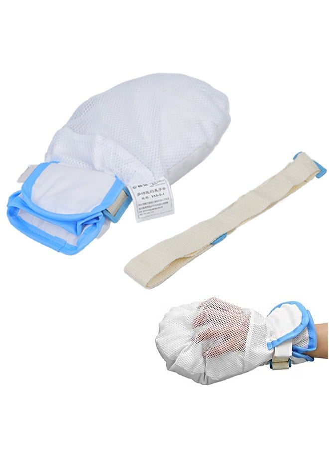GMORO Medical Double Security Mitts Breathable Hand Restraints Safety Mitts Glove for Elderly & Medical Procedures with Extra Padding for Comfort & Protection  - Image 1