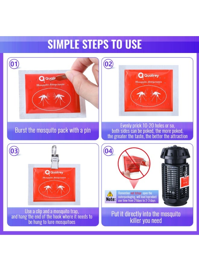 SOLARAE Mosquito Attractants for All Bug Zapper Bait Refill, Safe Mosquito Lures Fly Bait, Clip on Mosquito Trap Attractant Bait Hang Bug Zapper Refill for Indoor Outdoor 6 Pcs - Image 5