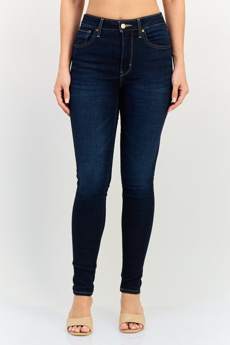 Levi's Women Skinny Fit Washed Stretchable Jeans, Blue - Image 1
