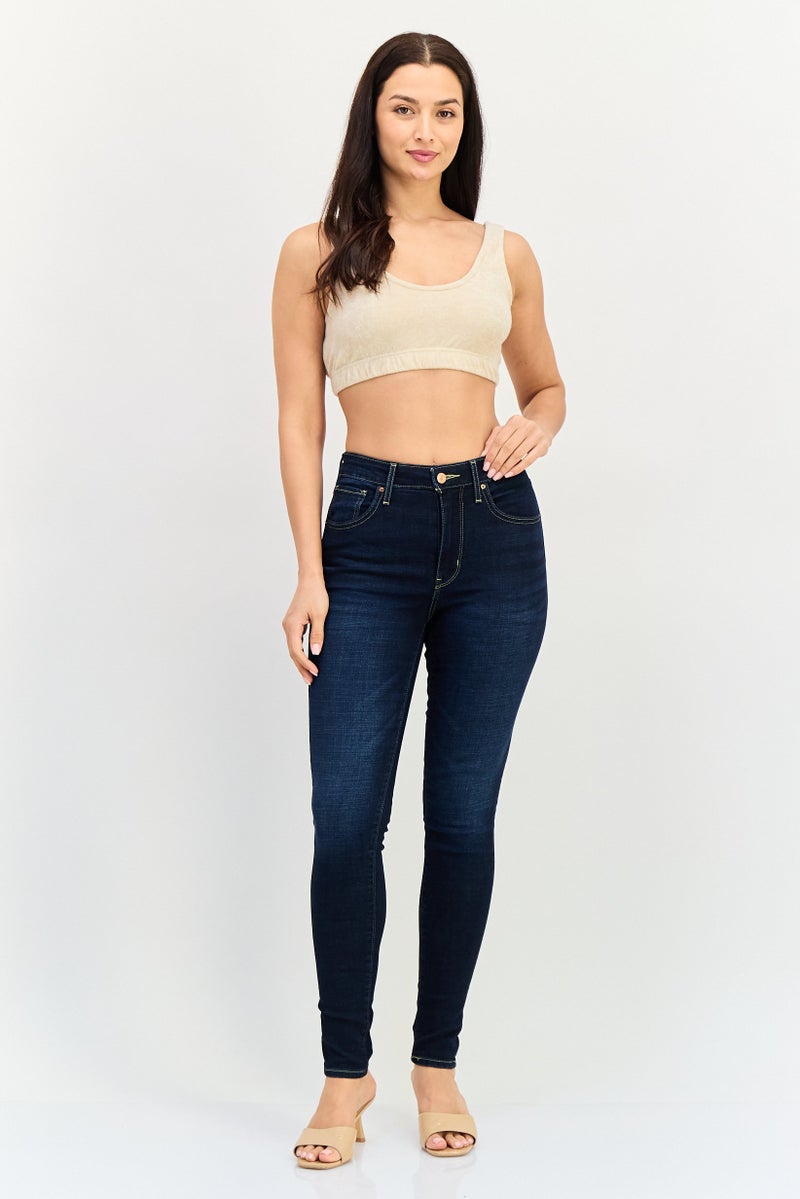 Levi's Women Skinny Fit Washed Stretchable Jeans, Blue - Image 4