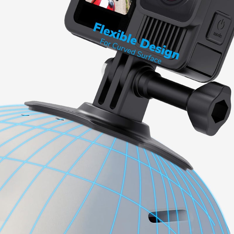 Sametop Flexible Adhesive Mount 3M Sticky Helmet Attachment Compatible with GoPro Hero 13 12 11 10 Max 9 8 7 6 Session Insta360 X5 X4 X3 X2 ONE DJI Osmo AKASO Action Cameras (2 Packs) - Image 2