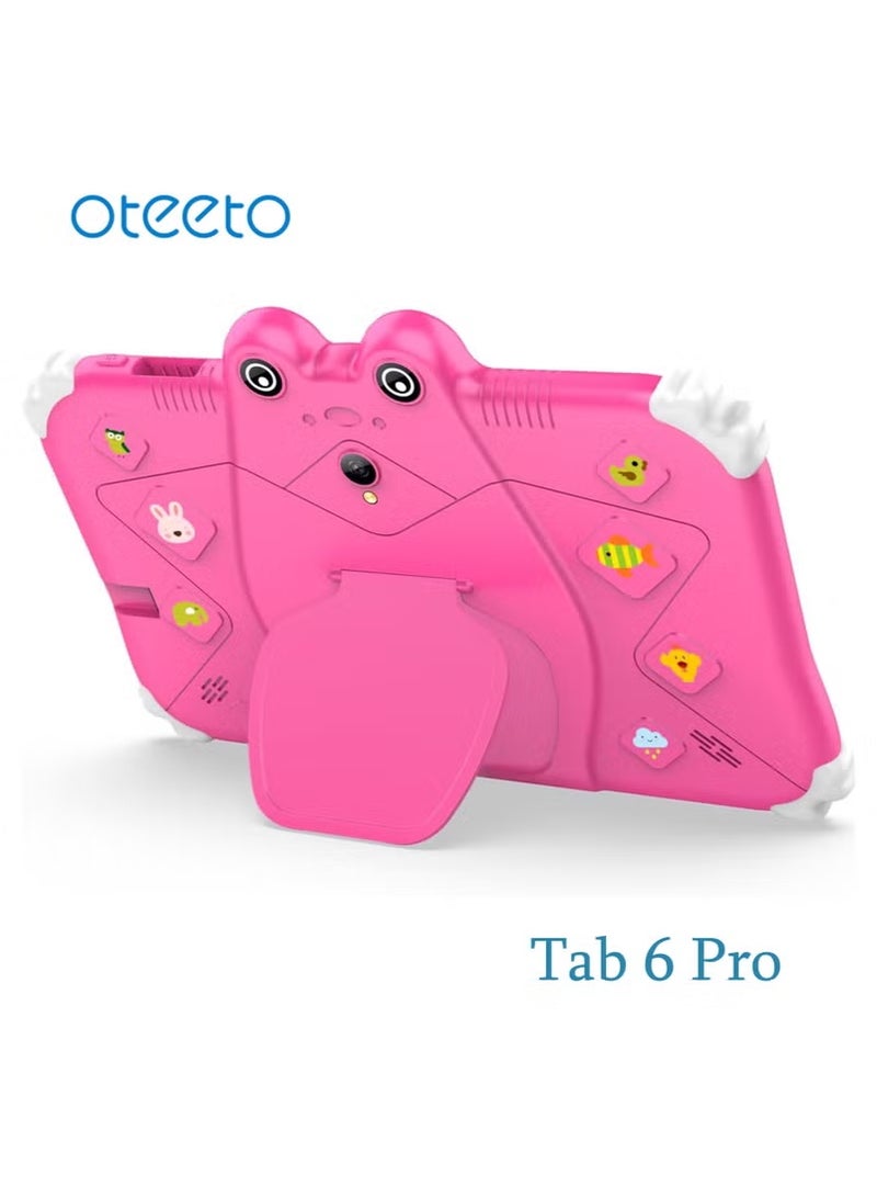 Oteeto Tab 6 Kids Android 13 Tablet | 7-Inch IPS HD Display | 4GB RAM + 128GB Storage | WiFi Connectivity | Durable Pink Kid-Proof Case | Educational Apps & Parental Controls | 3500mAh Battery | Lightweight Learning Tablet for Children Ages 3–12 - Image 2